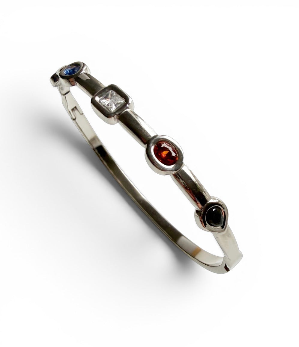 Nova Bangle Color - Gold & Silver