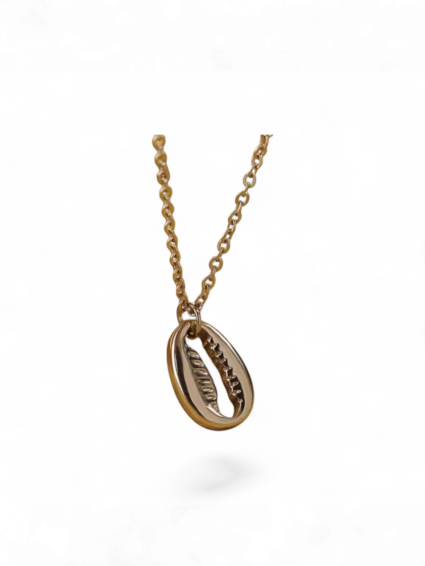 Cowrie Shell Pendant Necklace - Gold & Silver
