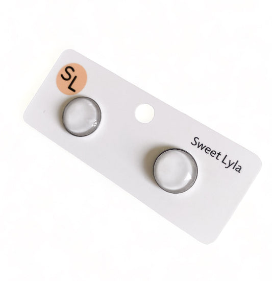 White 12mm Studs