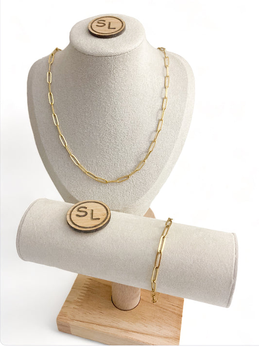 The Linked Necklace and Bracelet Set