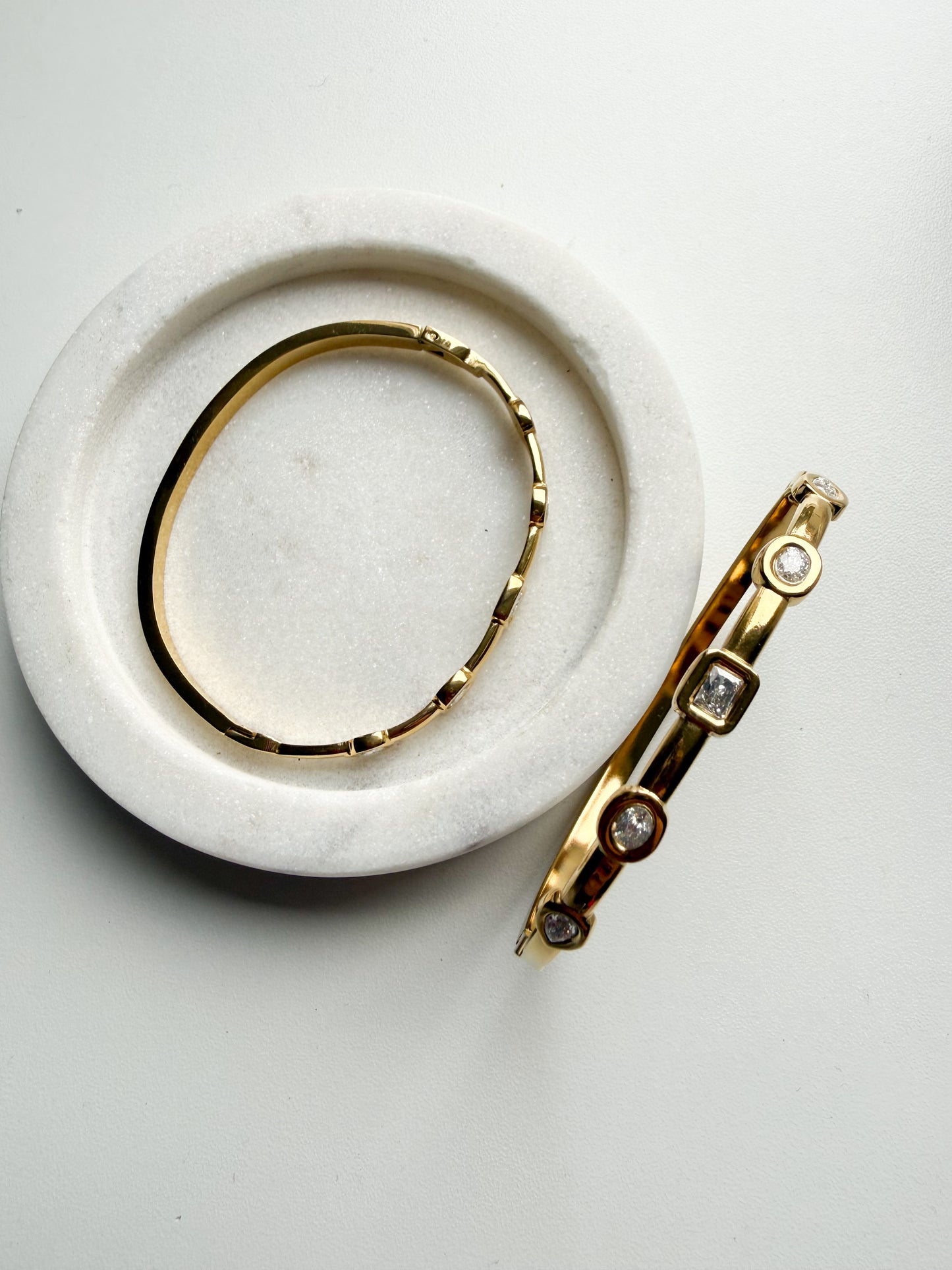 Nova Bangle Crystal - Gold & Silver