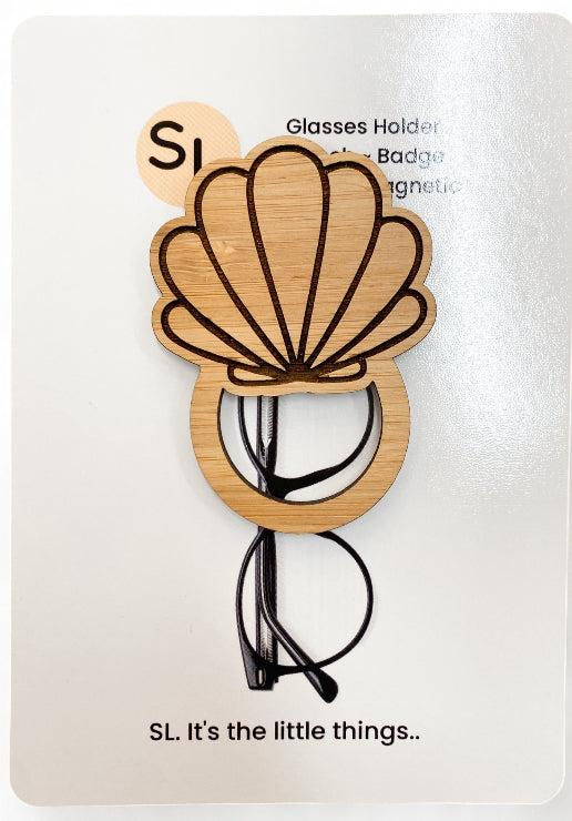 Glasses Brooch - Shell Design