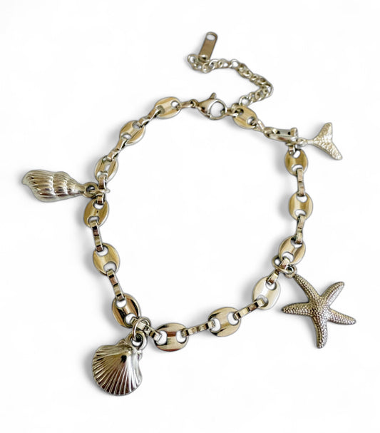 The Ocean Charm Bracelet - Gold & Silver