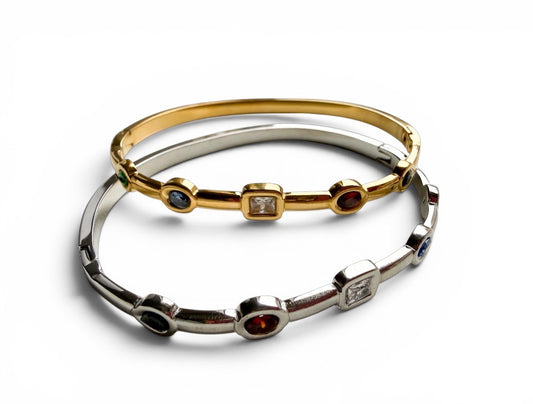Nova Bangle Color - Gold & Silver