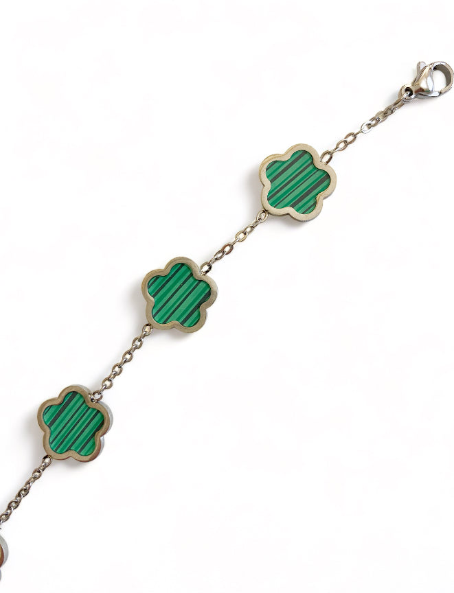 Clover Bracelet Silver Stainless Steel