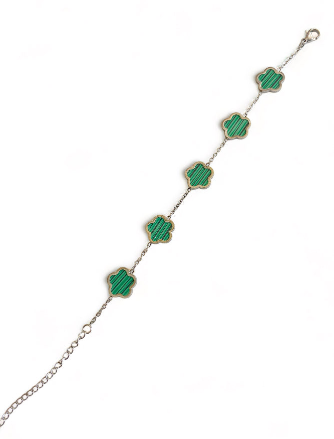 Clover Bracelet Silver Stainless Steel