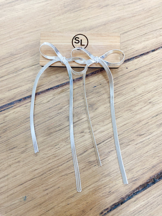 Silver Elegant Bows