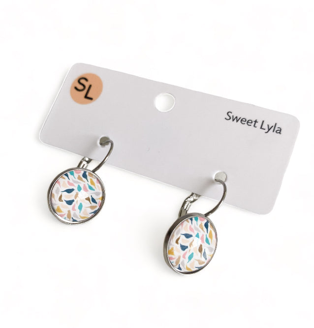 Bird Design 14mm Drop Earrings