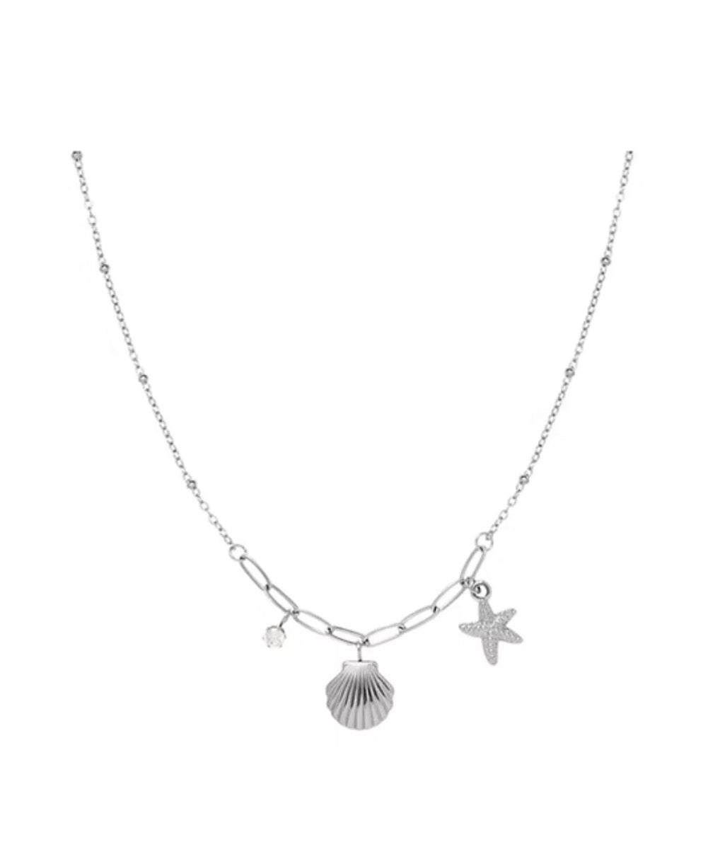 The Ocean Charm Necklace Gold and Silver
