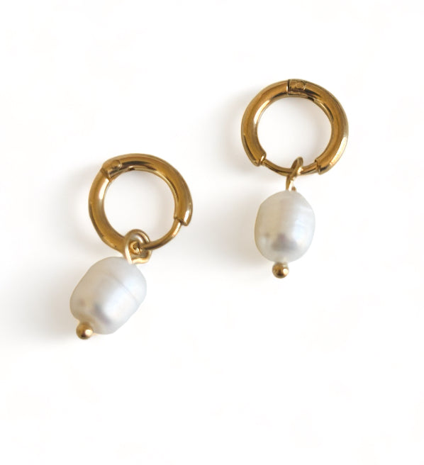 Freshwater Pearls 14k Gold Plated Stainless Steel