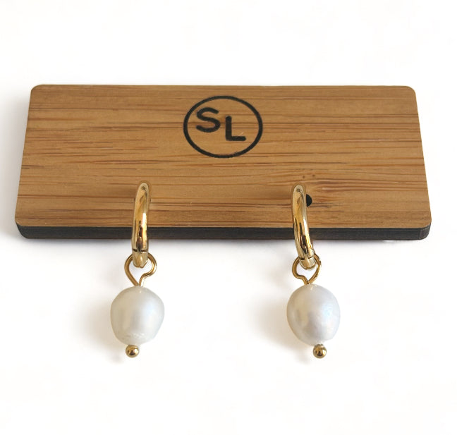 Freshwater Pearls 14k Gold Plated Stainless Steel